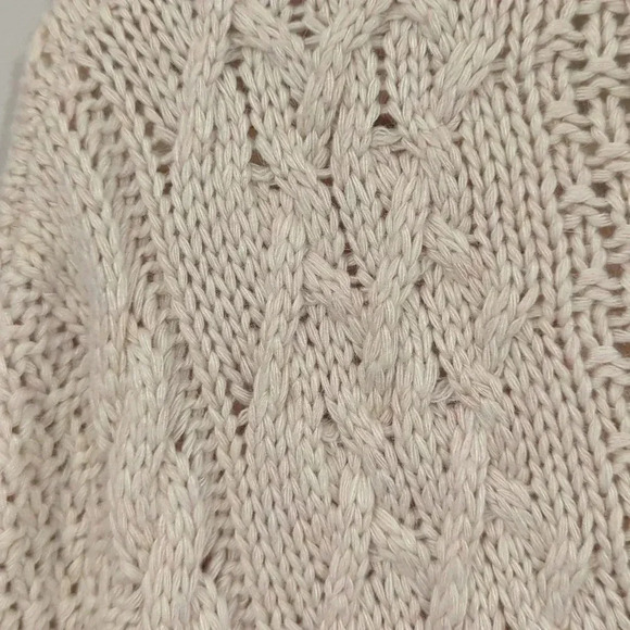 Lovestitch Leah‎ Poncho Cableknit Sweater Zip Cream size S/M Angora Blend - Picture 8 of 11